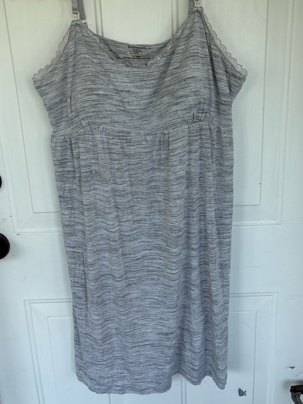 Motherhood Maternity Grey Sleeveless Nursing Nightgown Size XL